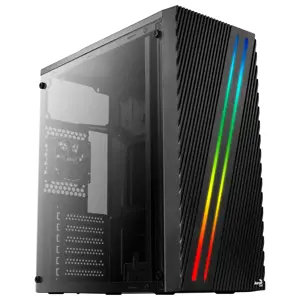 AEROCOOL AEROPGSSTREAK-A-BKRG Kompiuterio korpusas ATX Aerocool STREAK RGB USB 3.0 - DOUBLE RGB STRIP 1x80mm ventiliatorius