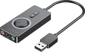 USB 2.0 išorinė garso plokštė Vention CDRBF 1 m (juoda)