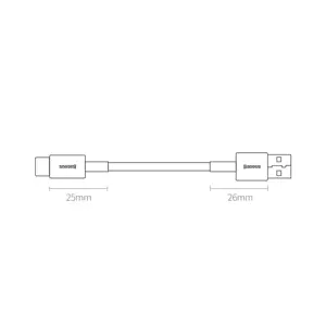 Baseus Superior USB - USB Typ C fast charging data cable 66 W (11 V | 6 A) Huawei SuperCharge SCP 2 m black (CATYS-A01)
