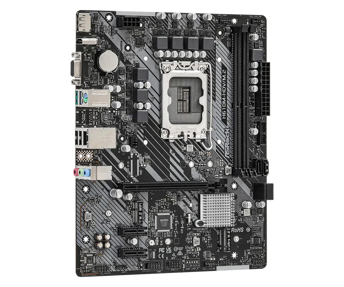 ASROCK H610M-HDV/M.2 LGA1700 2x DDR4 DIMM HDMI DP 1xPCIe 4.0 x16 2xPCIe 3.0 x1