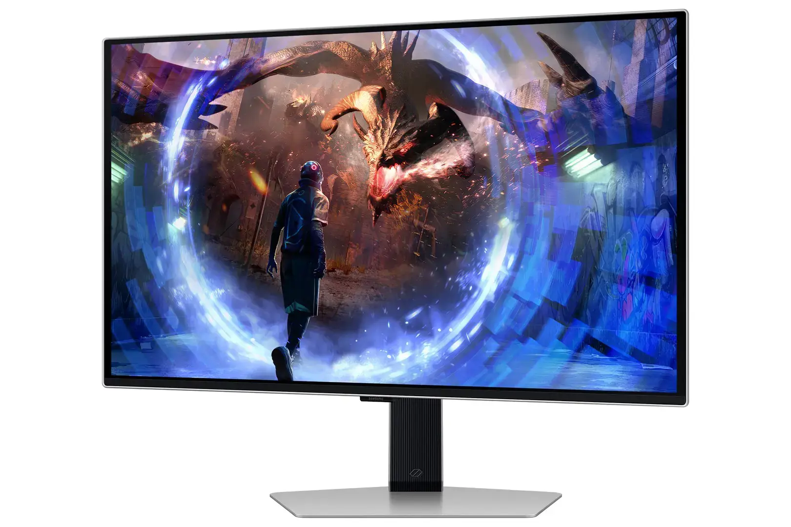 Samsung G60SD computer monitor 68.6 cm (27") 2560 x 1440 pixels Quad HD OLED Silver