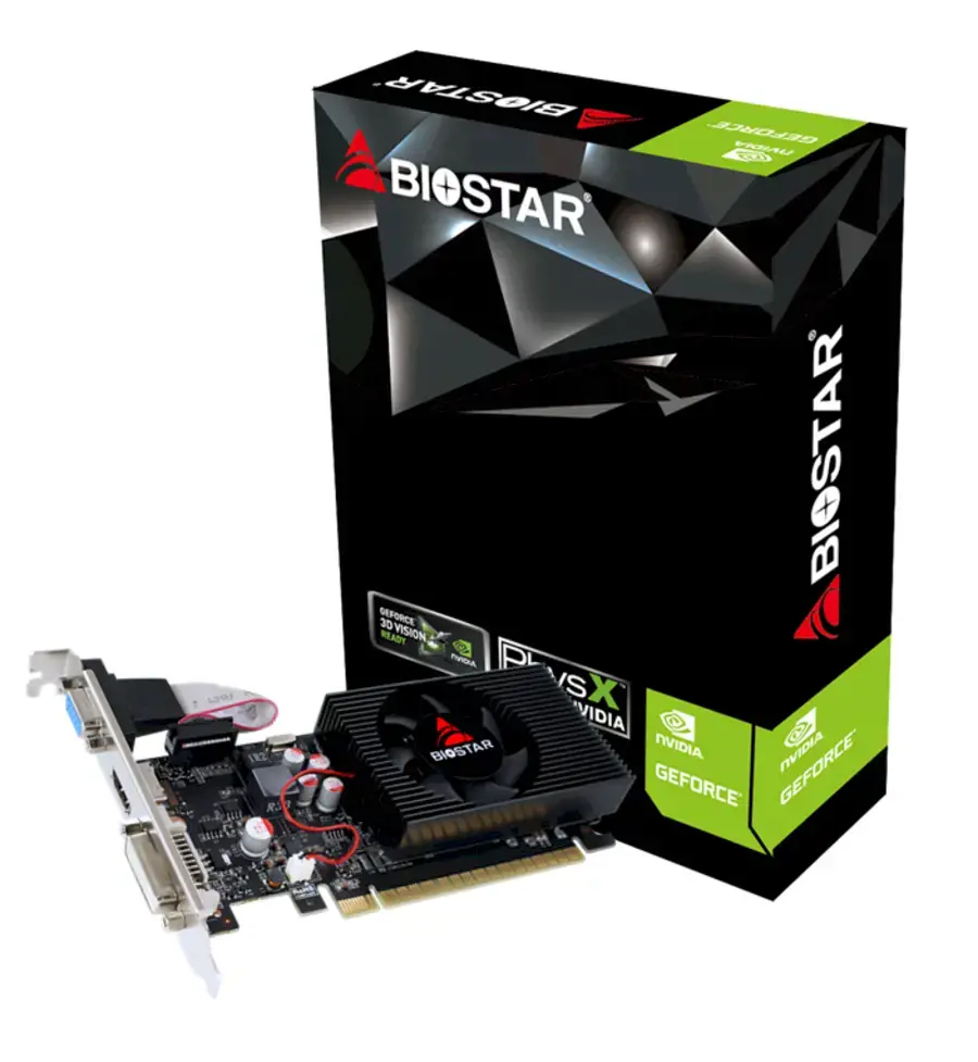 Vaizdo plokštė BIOSTAR GeForce GT 730 2 GB, GDDR3, VN7313THX1