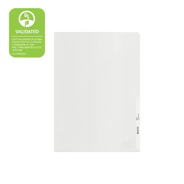 Dėklas dokumentams Leitz Recycle , A4, L formos, (pak. -25vnt.), matinės sp.