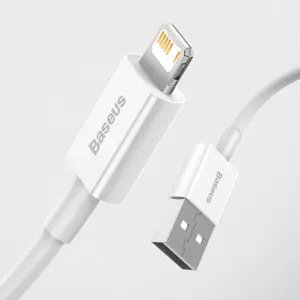 "Baseus Superior" USB - "Lightning" laidas 2,4A 1 m, baltas ( baltas)