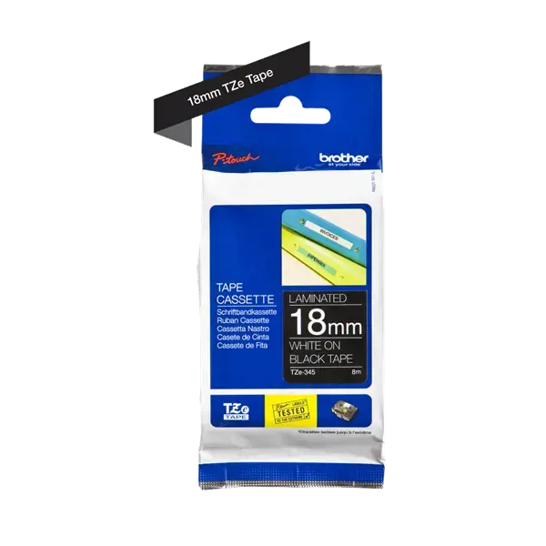 OEM Brother TZE-345 balta ant juodos spalvos, 18 mm x 8 m