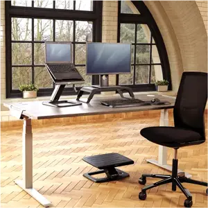 Fellowes 8064301, Nešiojamųjų kompiuterių stovas, juodas, plienas, medis, 48,3 cm (19"), 4,5 kg, 102 - 406 mm