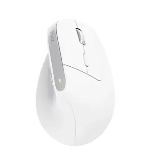 Trust Bayo+, Right-hand, Vertical design, Optical, RF Wireless + Bluetooth, 2400 DPI, White