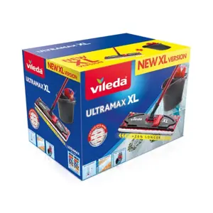 "Vileda Ultramax BOX XL" (šluostė ir kibiras) Sausas ir drėgnas mikropluoštas Juoda, raudona