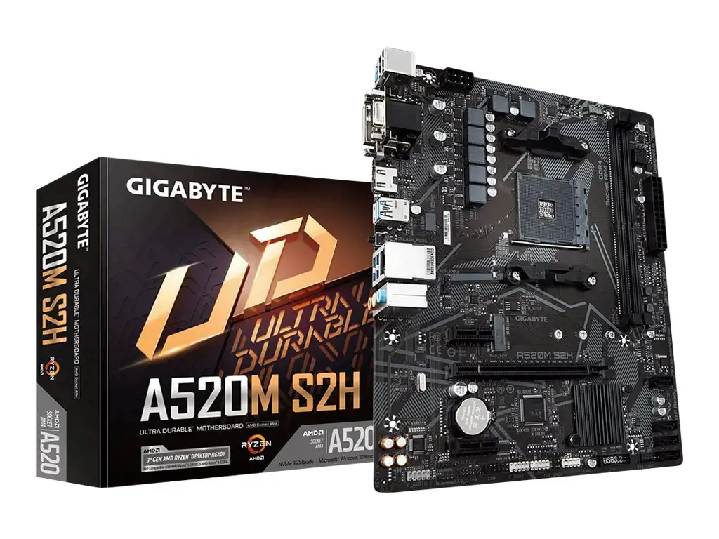"Gigabyte A520M S2H", AMD, "Socket AM4", 3 kartos "AMD Ryzen™ 3", DDR4-SDRAM, 64 GB, DIMM