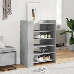 Spintelė batams, betono, 74,5x37,5x100cm, apdirbta mediena