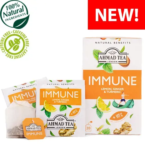 Ahmad Tea Natūrali arbata ''Immune'', vokeliuose su siūlu, 20 vnt.