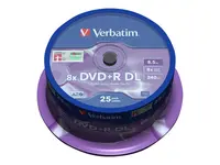 VERBATIM 43757 DVD+R DL Verbatim spindle 25 8,5GB 8x MATT SILVER