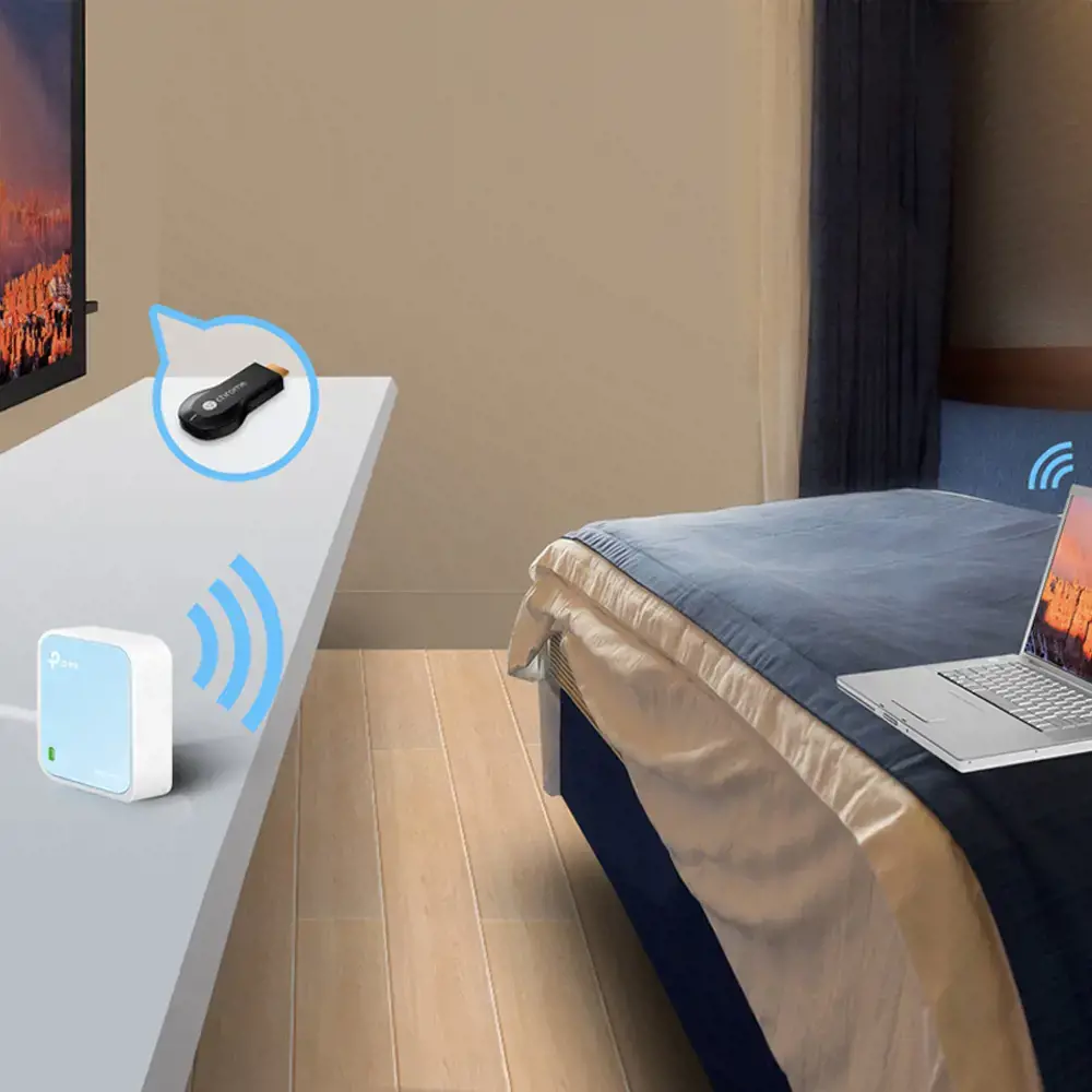 TP-Link TL-WR802N, Wi-Fi 4 (802.11n), Single-band (2.4 GHz), Ethernet LAN, Blue, White, Portable router