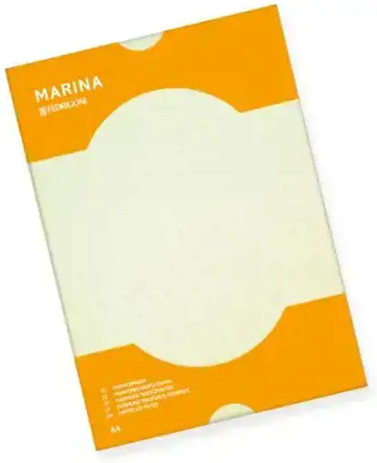 Dekoratyvinis popierius MARINA, A4, 175 g/m2, 25 lapai, kreminės sp.