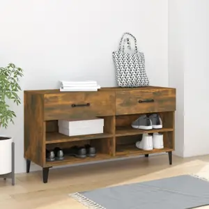 Spintelė batams, dūminio ąžuolo, 102x35x55cm, apdirbta mediena