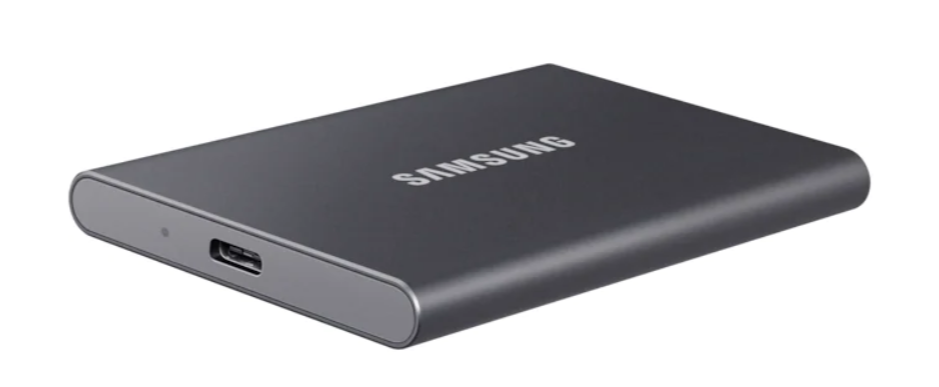 "Samsung" nešiojamasis SSD diskas T7, 1000 GB, C tipo USB, 3.2 Gen 2 (3.1 Gen 2), 1050 MB/s, apsauga nuo slaptažodžio, pilkas