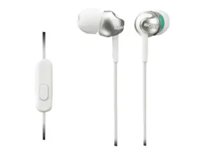 "Sony" MDR-EX110AP, laidinis, 5-24000 Hz, skambučiai/muzika, 3 g, ausinės, baltos spalvos