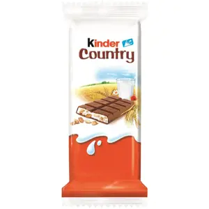 KINDER COUNTRY šokoladas su javainiais, 23,5g