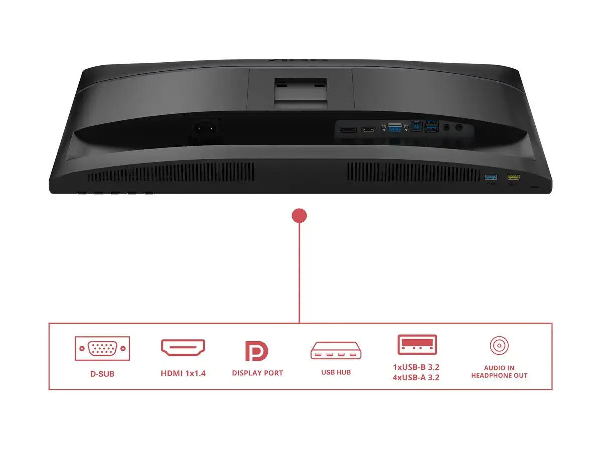 LCD Monitor AOC  60.5 cm (23.8") 1920 x 1080 pixels Full HD Native aspect ratio 16:9 LED Flat 24E4U