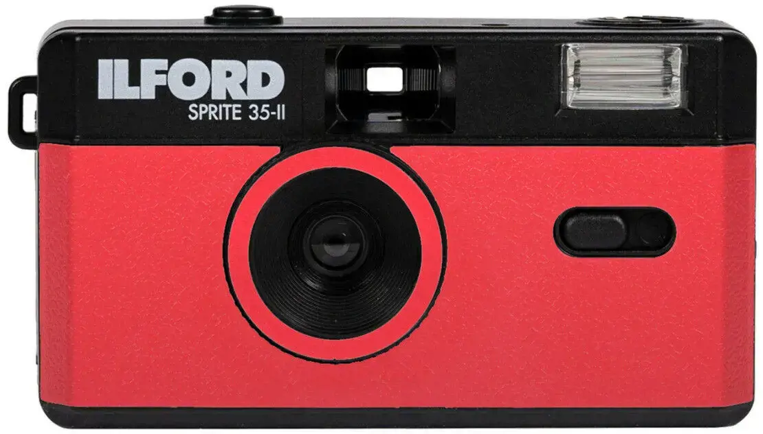 "Ilford Sprite 35-II", juoda/raudona