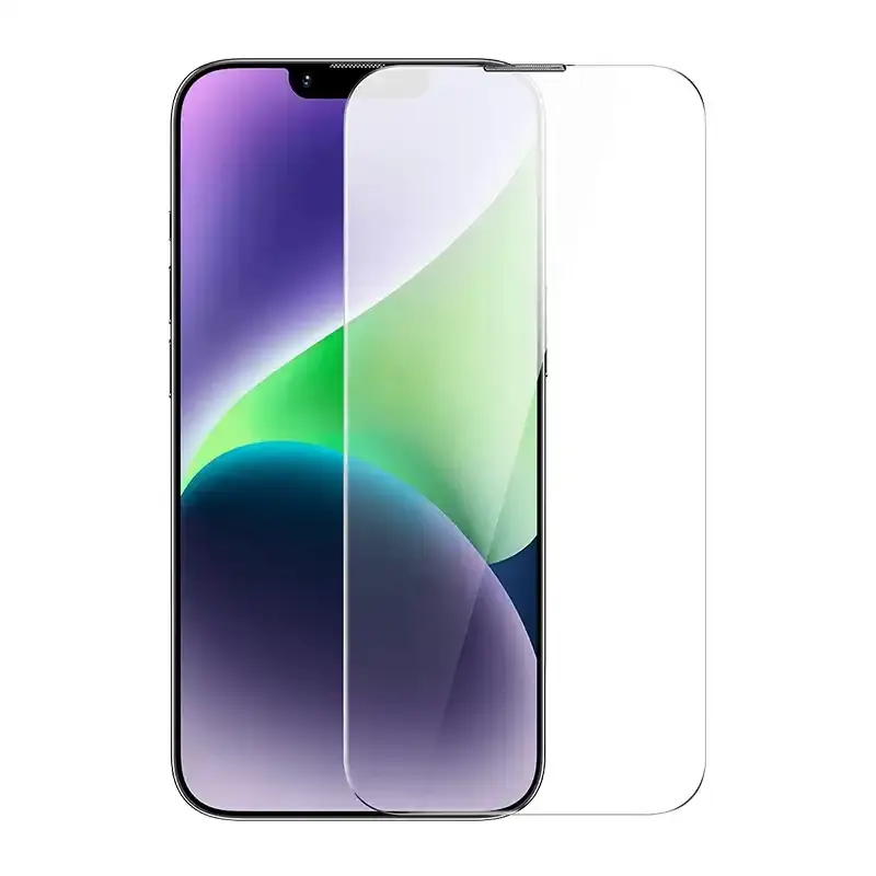 Grūdintas stiklas "Corning", skirtas "iPhone 13 Pro Max/14 Plus" su įmontuotu dulkių filtru
