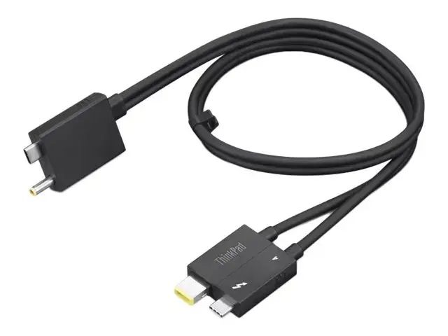 Lenovo 4X91K16970, vyriškas, vyriškas, 0,7 m, juodas, 40 Gbit/s, RoHS REACH UL62368