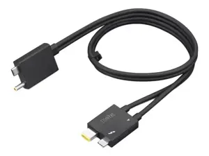 Lenovo 4X91K16970, vyriškas, vyriškas, 0,7 m, juodas, 40 Gbit/s, RoHS REACH UL62368