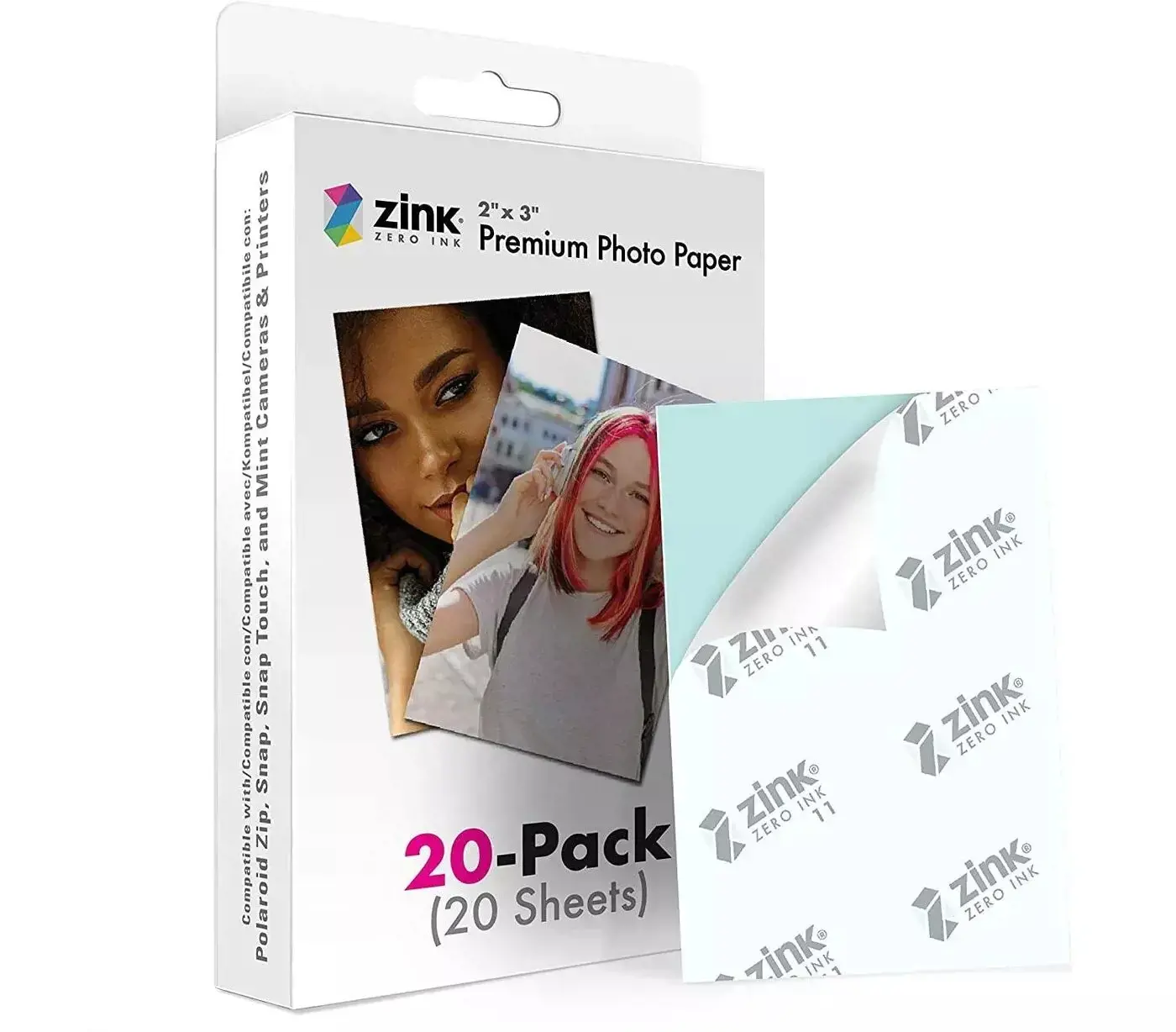 "Polaroid Zink" laikmenos 2x3" 20vnt.