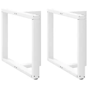 Valgomojo stalo kojelės, 2 vnt., baltos, 90x35x(72-73) cm, plienas, T formos