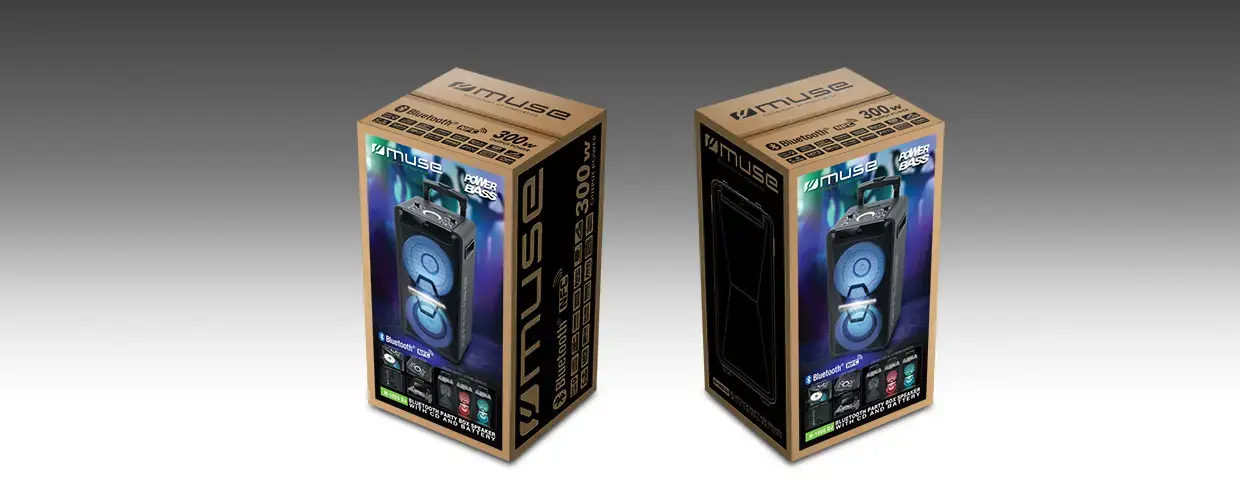 "Muse" garsiakalbis M-1920DJ 300 W, nešiojamas, juodas, "Bluetooth