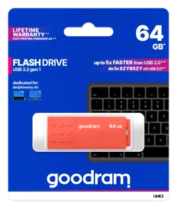 GOODRAM UME3-0640O0R11 GOODRAM atmintinė USB UME3 64GB USB 3.0 oranžinė