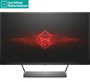 RENEW SILVER OMEN by HP 27qs QHD Gaming Monitor - 27" 2560x1440 QHD 400-nit 240Hz AG, IPS, 2x HDMI/DisplayPort, 2x USB-A, speakers, height adjustable/tilt/pivot, 1 years