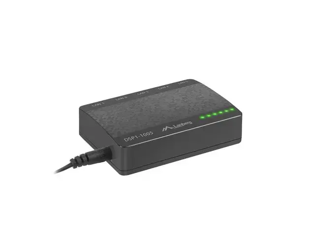 LANBERG DSP1-1005 "Lanberg" komutatorius DSP1-1005 5 prievadų 1GB/S stalinis kompiuteris