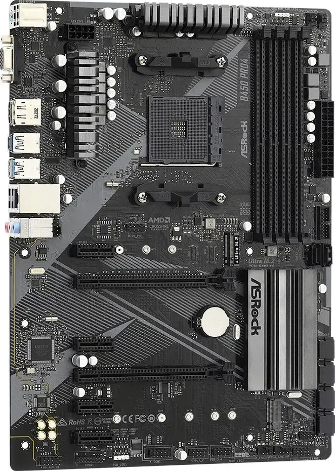 ASROCK B450 PRO4 R2.0 AM4 DDR4 4xSATA 1xM.2 ATX MB