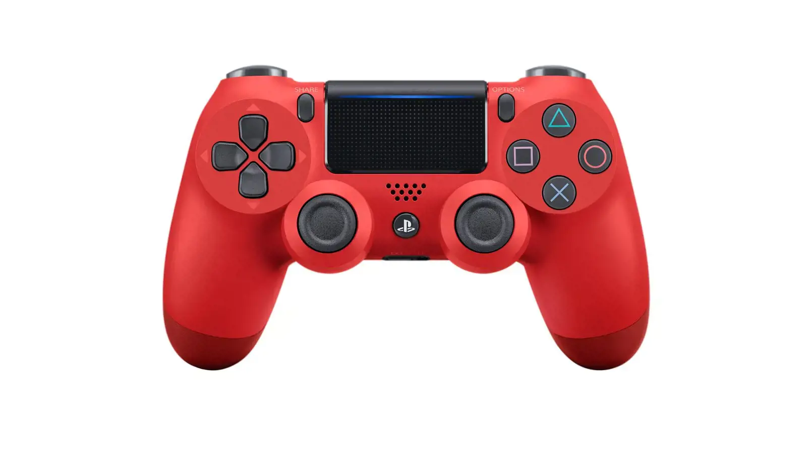 "Sony DualShock 4 V2 Magma Red", žaidimų kilimėlis, "PlayStation 4", D-pad, Pagrindinis mygtukas, Pasirinkimo mygtukas, Bendrinimo mygtukas, Pradžios mygtukas, Analoginis / skaitmeninis, Įvairus, Laidinis ir belaidis