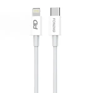 USB-C cable for Lighting Foneng X31, 20W 1m (white)