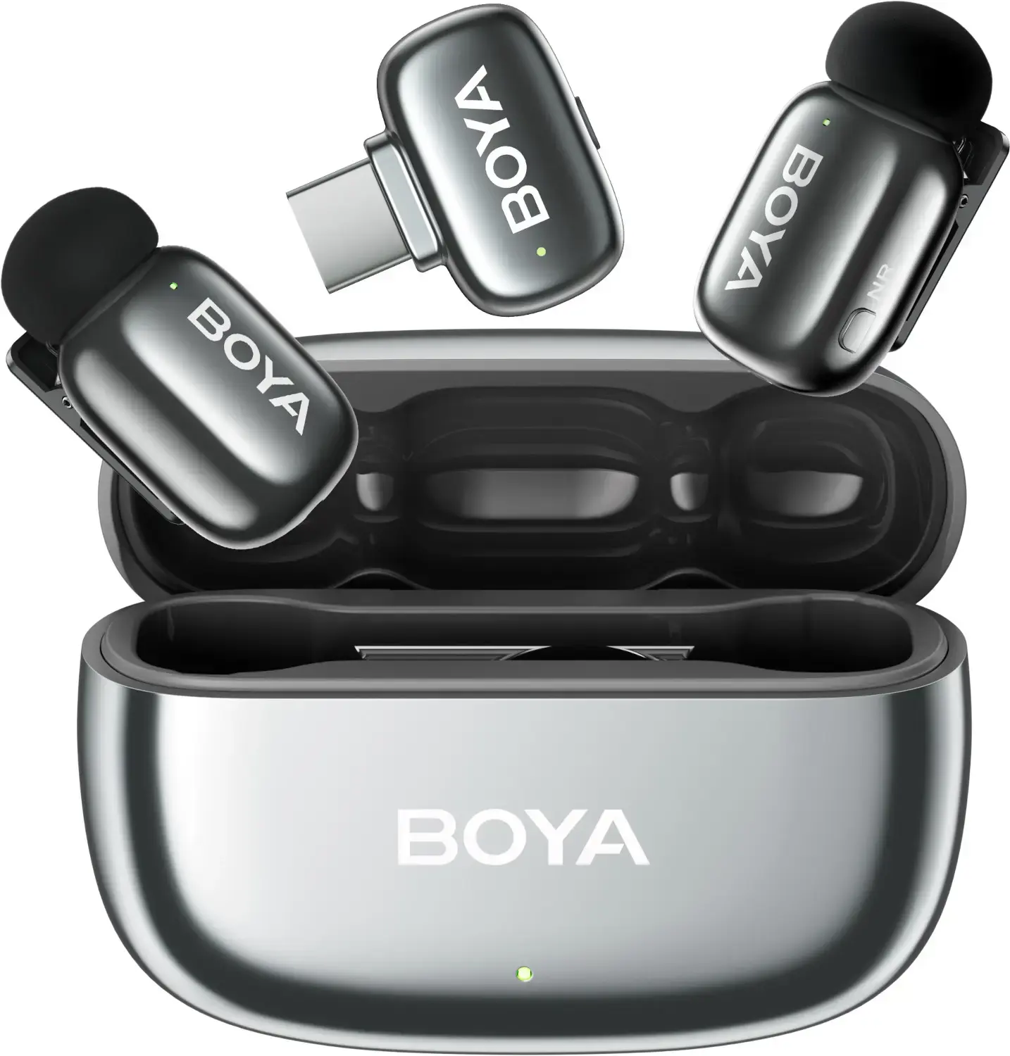 Boya wireless microphone mini 2-02 USB-C, lunar silver
