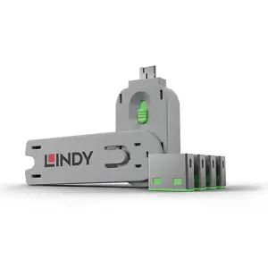 USB PRIEVADO BLOKATORIUS 4 PAKUOTĖS/ŽALIOS SPALVOS 40451 LINDY