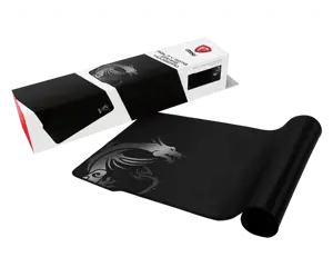 MSI AGILITY GD70 Pro Gaming Mousepad '900mm x 400mm, Pro Gamer šilko paviršius, ikoninis drakono di…