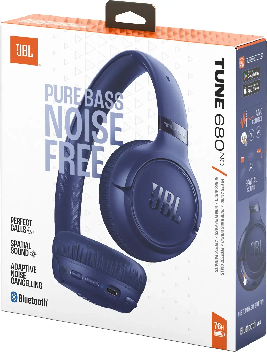 JBL wireless headset Tune 680NC, blue