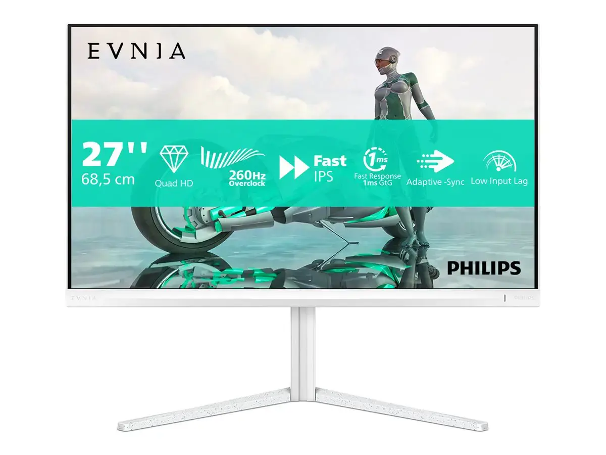 Philips 27M2N3501PA/00 | 27 " | Fast IPS | Quad HD | 16:9 | 260 Hz | 1 ms | 2560 x 1440 pixels | 300 cd/m² | HDMI ports quantity 2 | White
