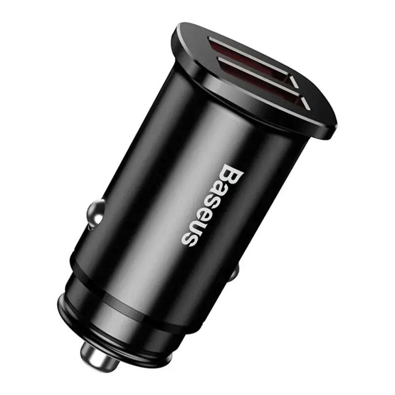 Baseus Square Car Charger 2xUSB QC3.0 5A 30W (Black)