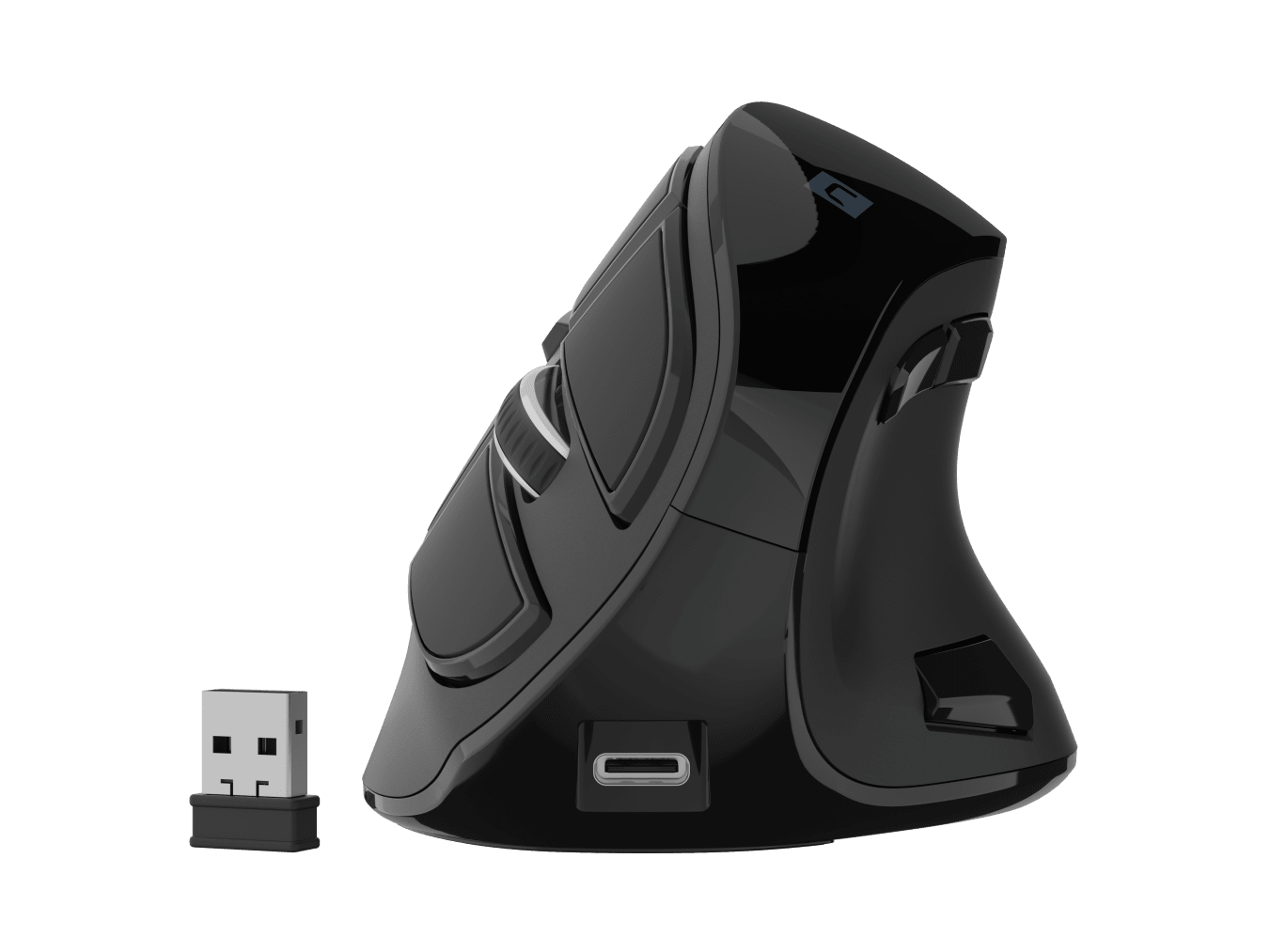 Natec | Vertical Mouse | Euphonie Pro | Wireless | Bluetooth, 2.4GHz | Black
