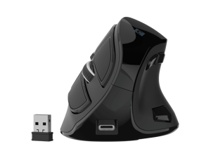 Natec | Vertical Mouse | Euphonie Pro | Wireless | Bluetooth, 2.4GHz | Black