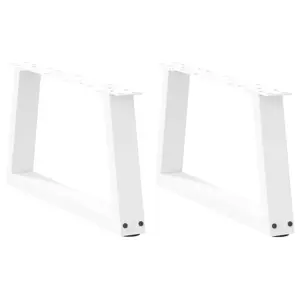 Kavos staliuko kojelės, V formos, 2 vnt., baltos, 70x(30-31,3) cm, plienas