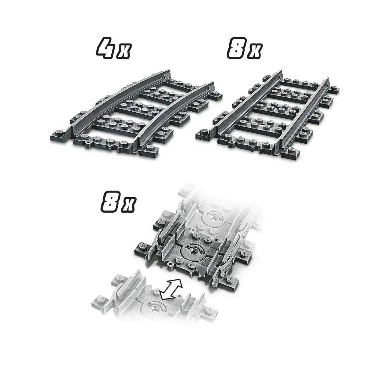 Lego žaidimų rinkinys City 60205 Rail Pack, 20 vnt.