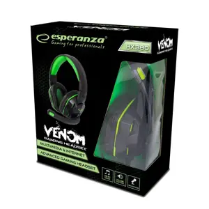 ESPERANZA STEREO AUSINĖS SU MIKROFONU ŽAIDĖJAMS VENOM