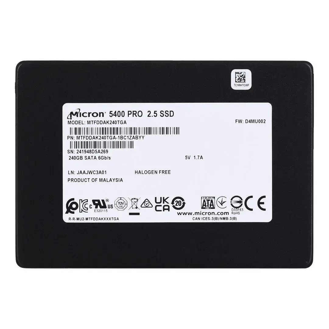 SSD diskas Micron MTFDDAK240TGA-1BC1ZABYYR 240 GB, 2.5", Serial ATA