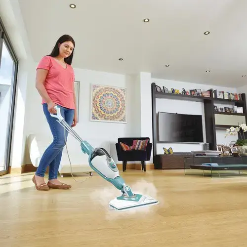 "Black & Decker" BHSM1610DSM Nešiojamasis garų valytuvas 0,5 l 1600 W Aqua spalva, baltas