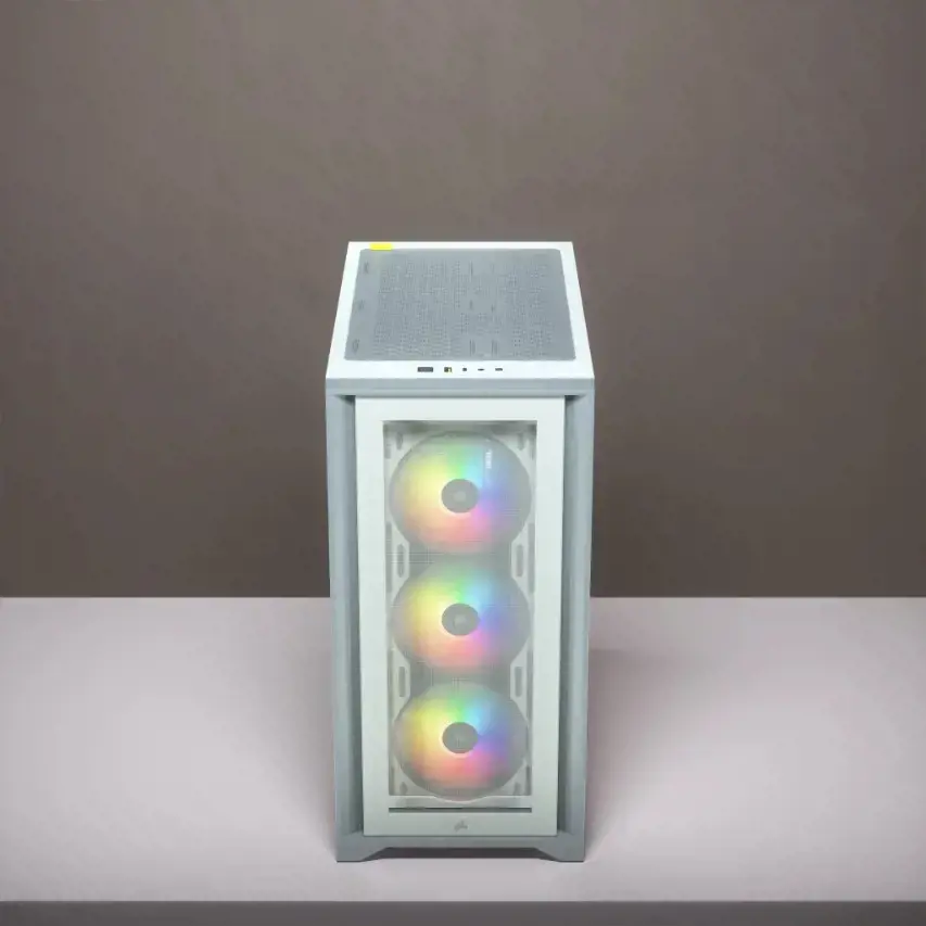 CORSAIR iCUE 4000X RGB grūdinto stiklo korpusas Mid-Tower White